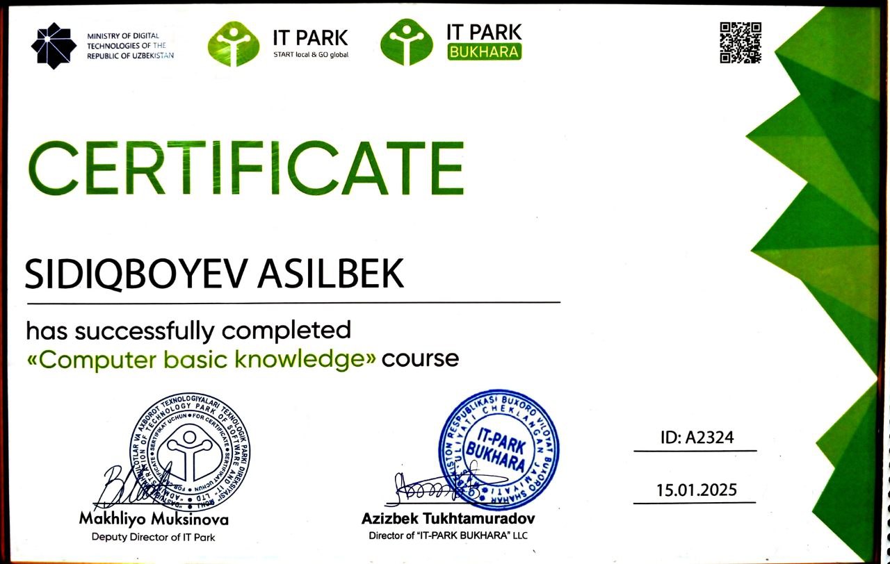 Full Stack Development Certificate